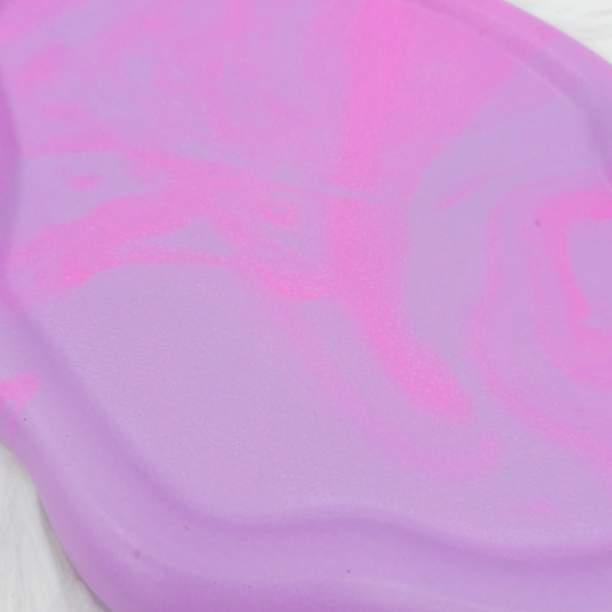 Wolkenteller oval 25cm - flieder / rosa / Marmor Effekt - matt